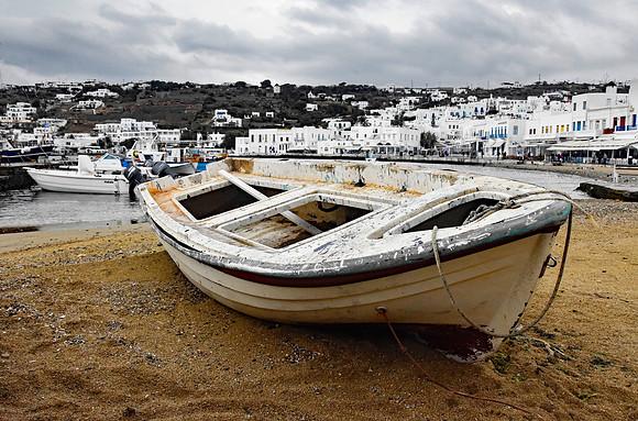 Beached Boat on Mykonose