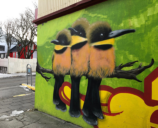 3 Birds and a Red Building