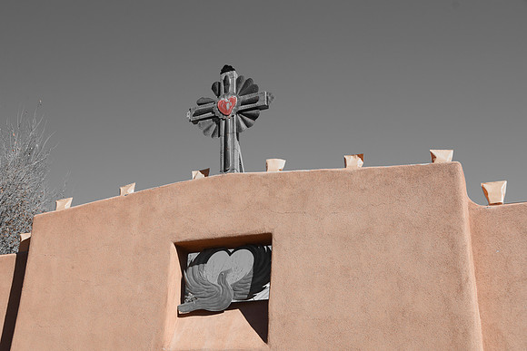 Chimayo Dove and Cross selective color
