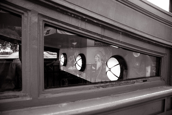 Chicago Sidewalk Reflection
